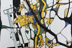 Ralf Ortner - Blätter- Acryl auf Leinwand-30x30cm
